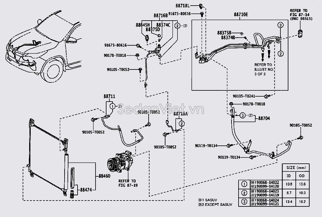 Ống nước điều hòa đoạn ngắn 887040K770