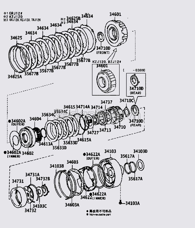 Piston hộp số tự động 3462230100