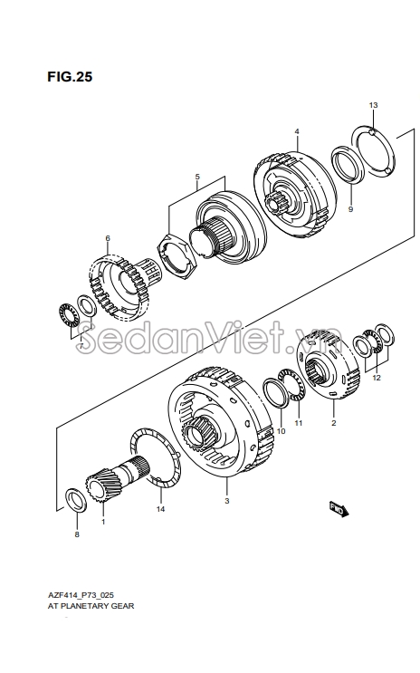 Bánh răng ly hợp trước 2492079C10000