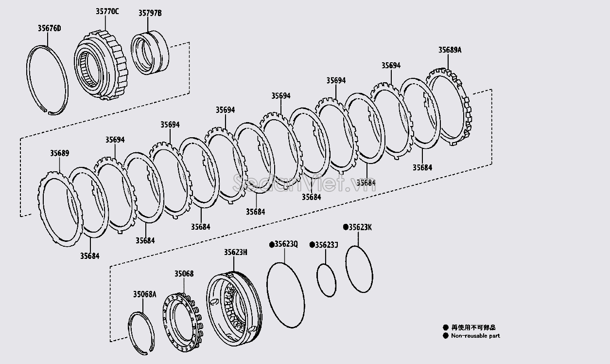 Mâm ép ly hợp hộp số tự động quay lại 3577060020