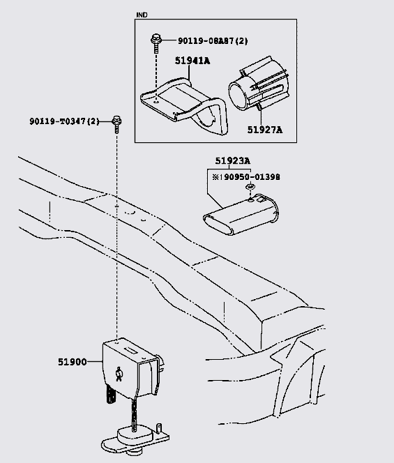 Treo lốp dự phòng 519000K051