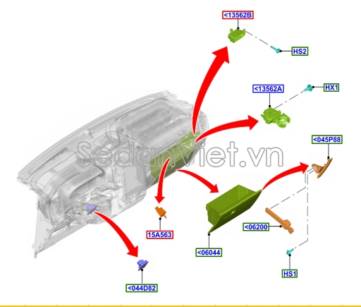 Hạn chế hộp để đồ Ford Everest 2022