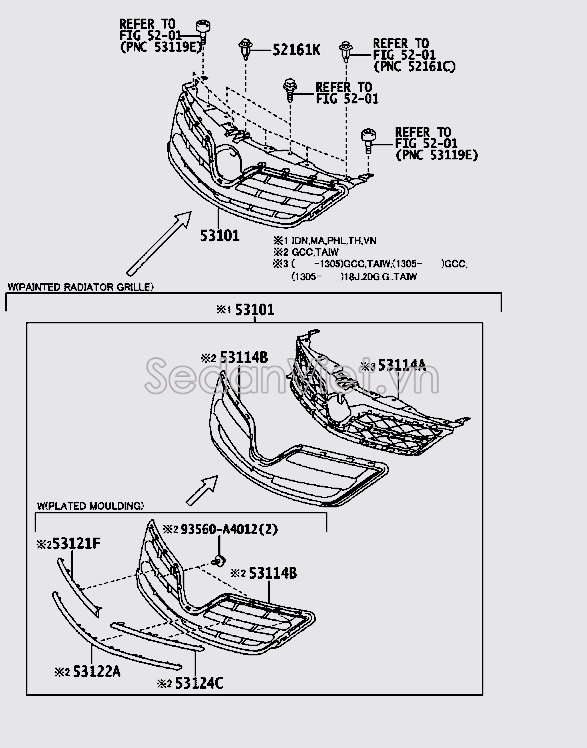 Nẹp mạ ca lăng 5312402110