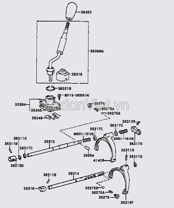 Bàn đi số Toyota Land Cruiser Prado 2004-2009