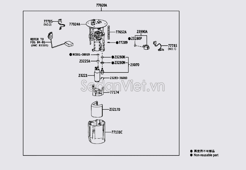 Cụm bơm xăng 7702048250