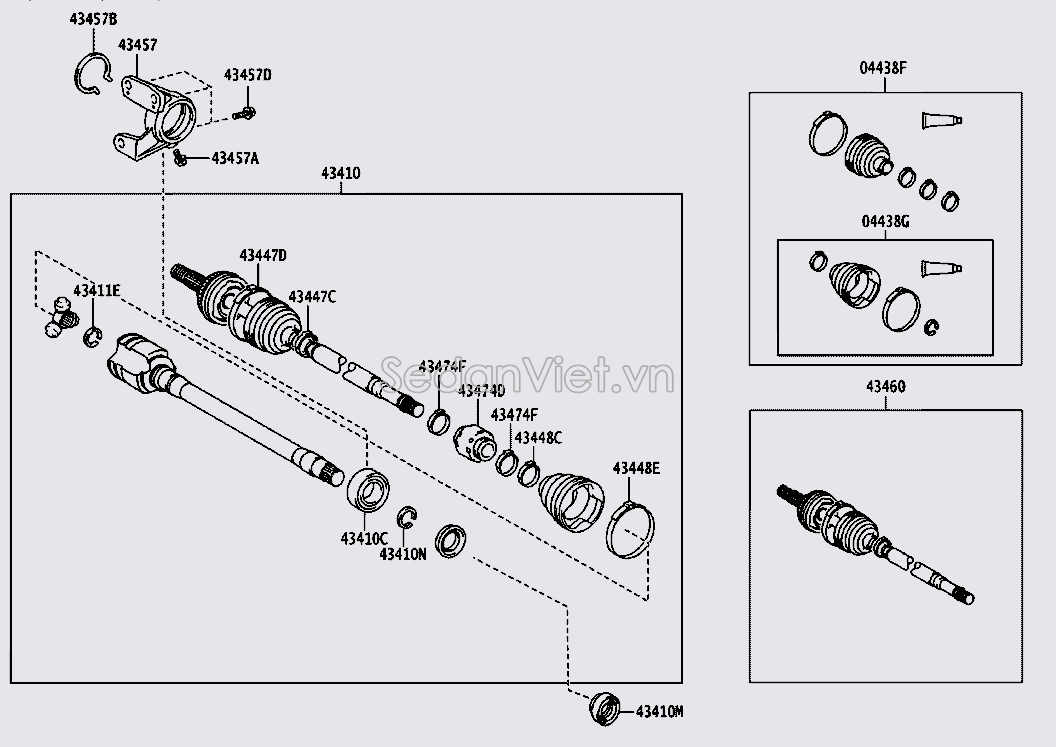 Trục láp 4347006B70