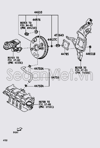 Ống hơi van chân không 44750BZ450