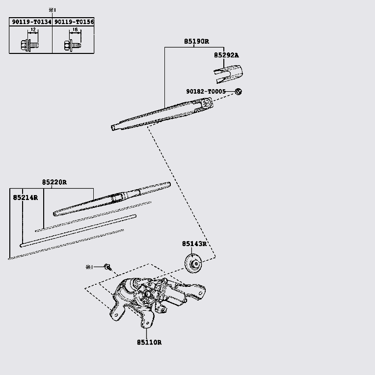 Lưỡi gạt mưa sau 852420K040