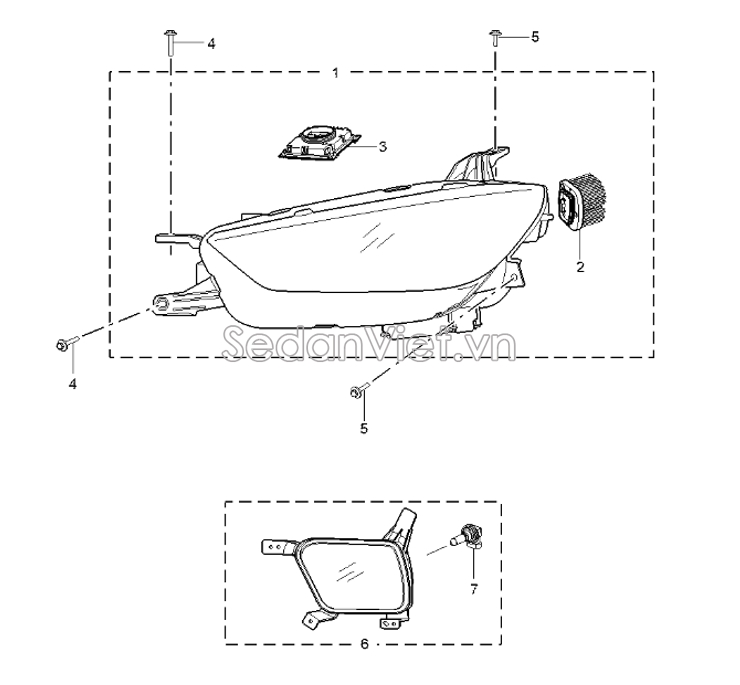 Hộp điều khiển đèn pha 10700180