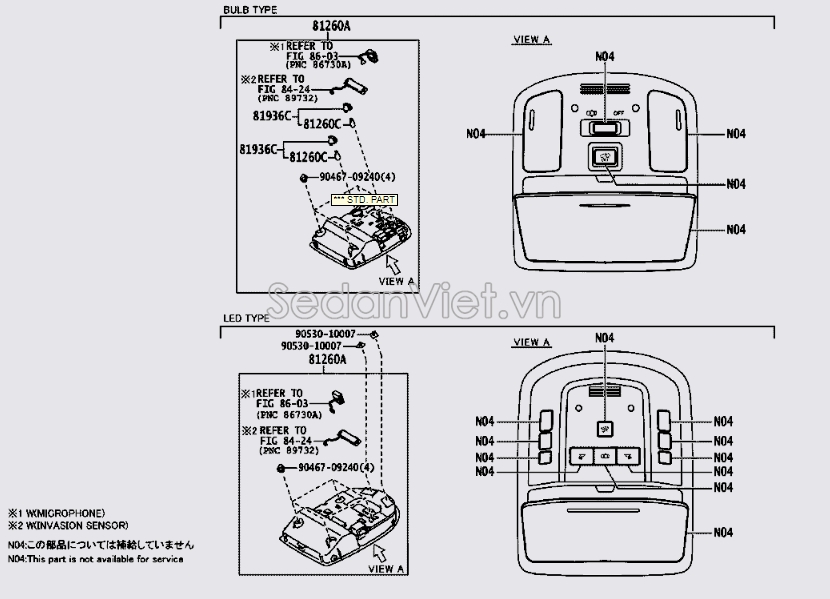 Đèn trần xe 636500K610B0