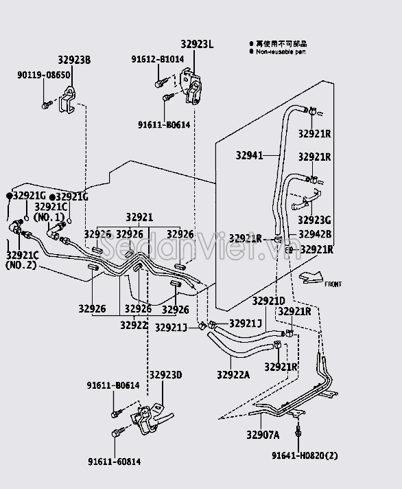 Ống nước làm mát dầu hộp số tự động Toyota Land Cruiser Prado 2004-2009