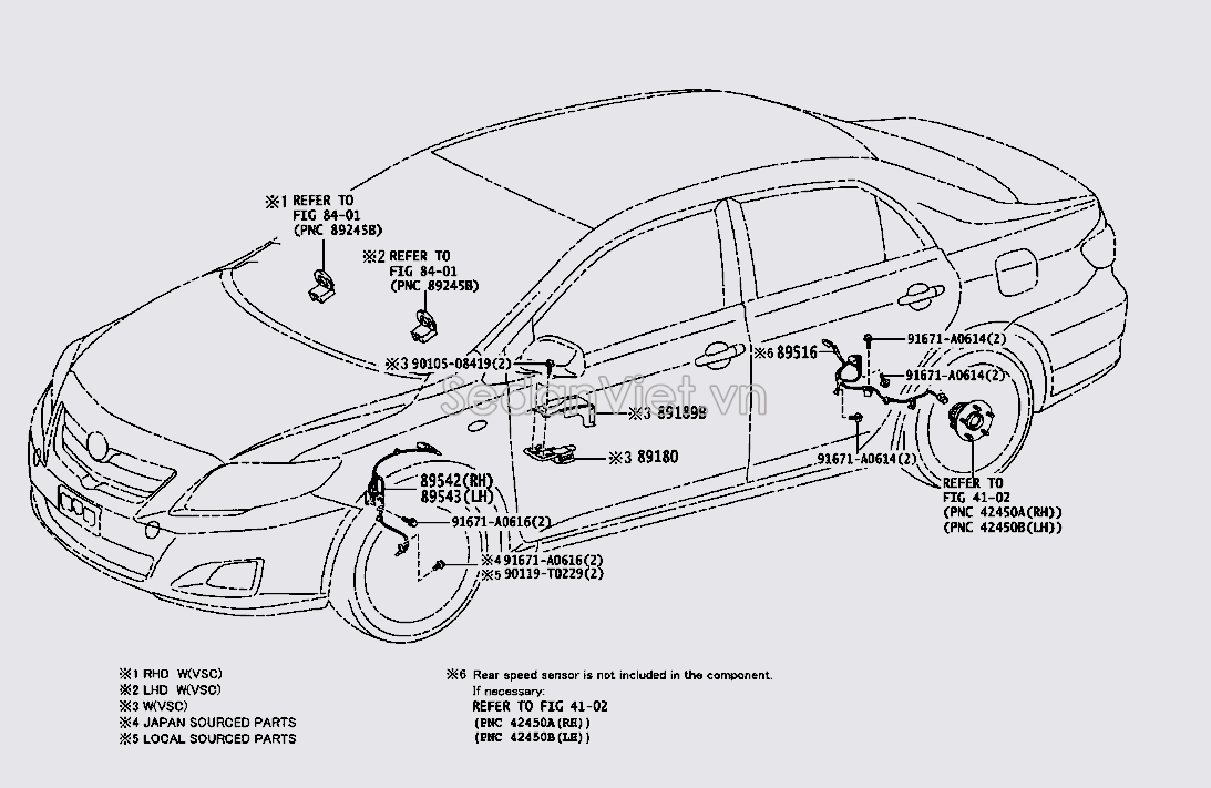 Cảm biến ABS Toyota Corolla Altis 2009-2010