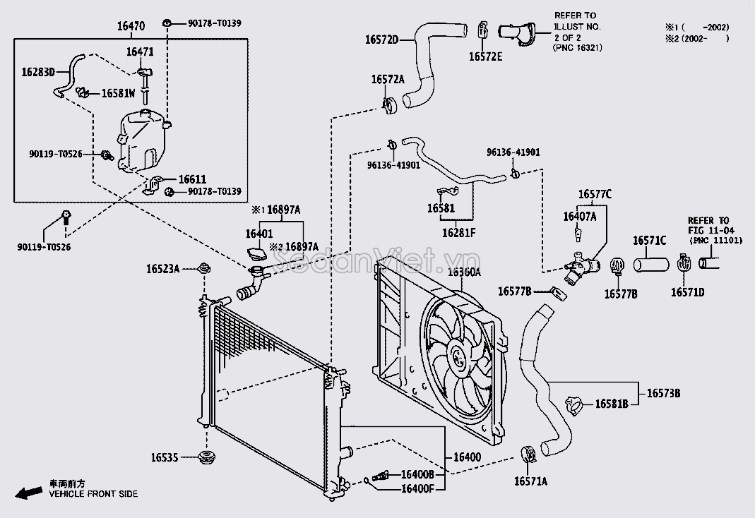 Bình nước phụ 164700V100