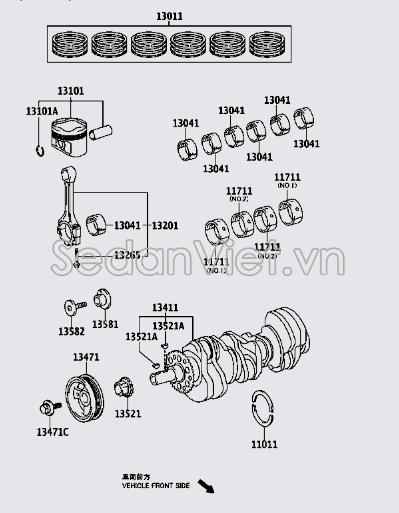 Bạc trục cơ 117010P03001