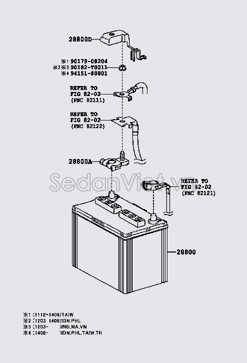 Nắp đậy đầu bình ắc quy 8282133350