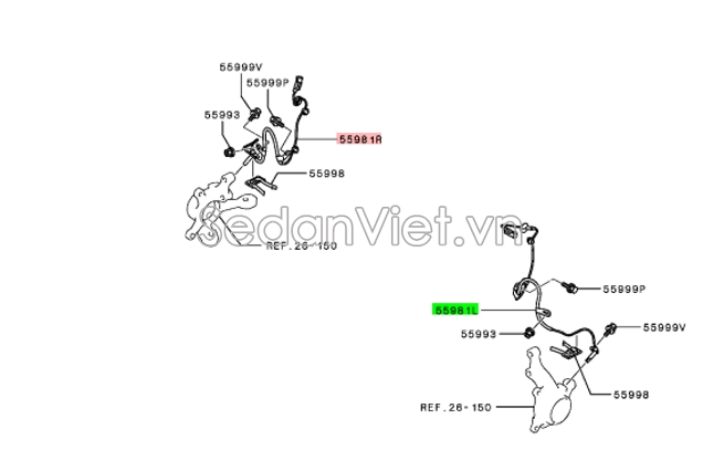 Cảm biến ABS trước 4670B269