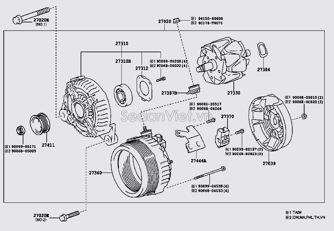 Tiết chế máy phát điện 273600H090