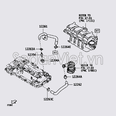 Ống hơi thừa 12262BZ190