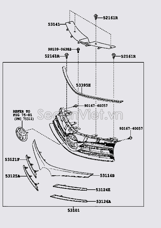 Nẹp mạ ca lăng 5312402260