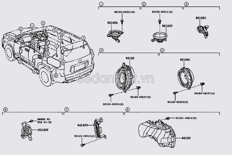 Loa cánh cửa 8616060430