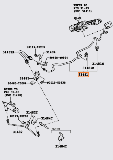 Ống ti ô dẫn dầu côn 314810D220