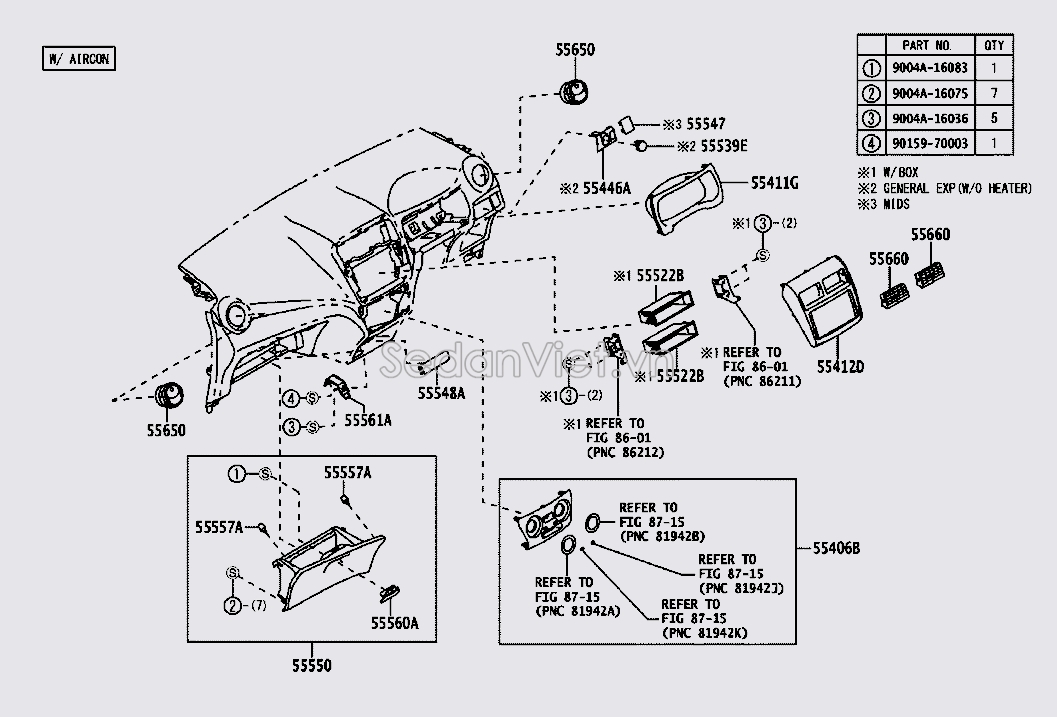 Cửa gió điều hòa 55660BZ060C0