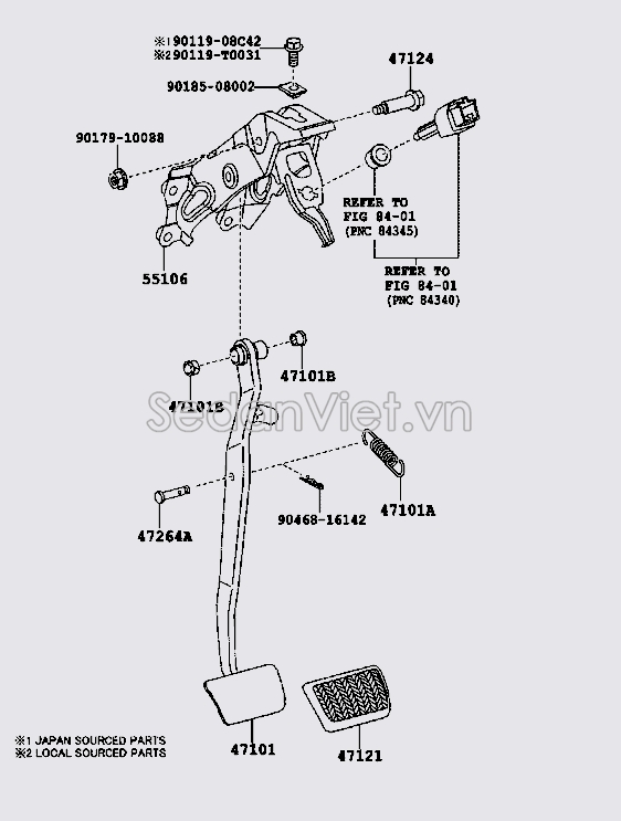 Giá bắt bàn đạp chân phanh 5510602300