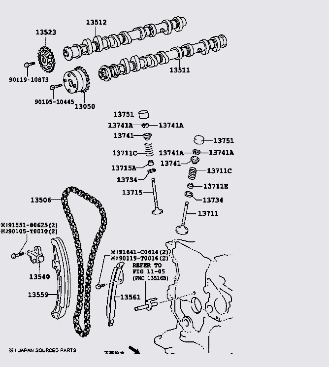 Dẫn hướng đường cam thẳng 1356121040