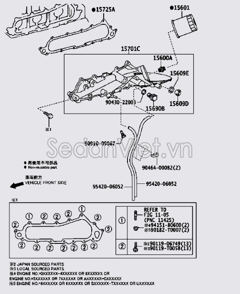 Cụm lọc dầu động cơ 1570130100