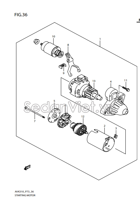 Trục máy đề 3134058M20000