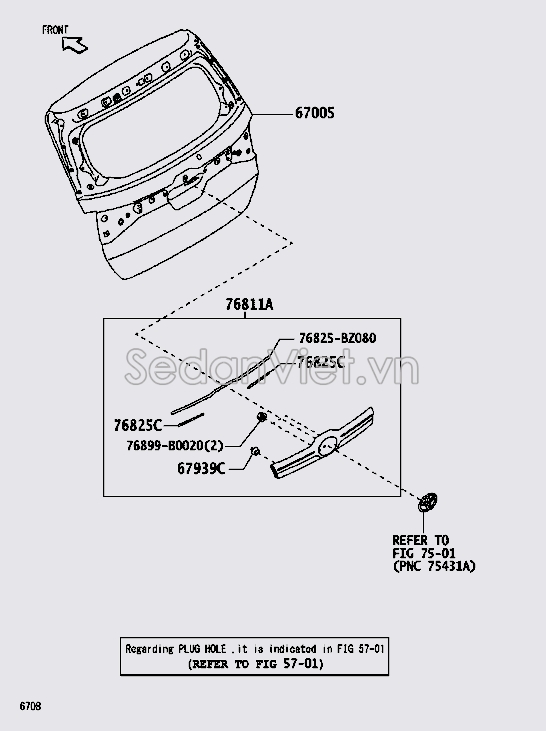 Nẹp cốp hậu 76801BZ110