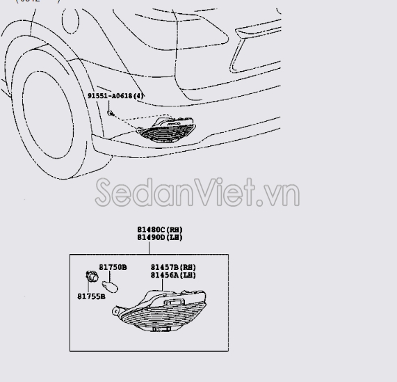 Vỏ đèn phản quang 8145748030