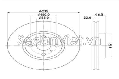 Đĩa phanh trước 435120D100