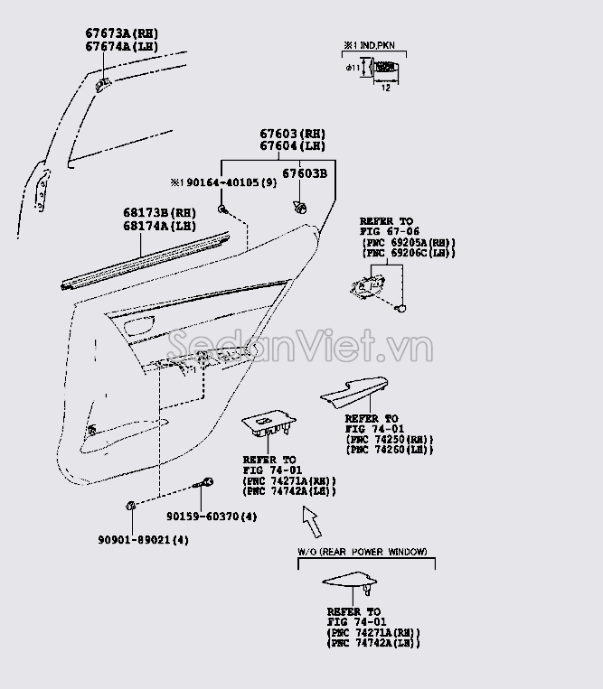 Táp bi cánh cửa sau 6764002S91C7