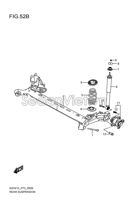 Lò xo giảm xóc sau 4131152R00000