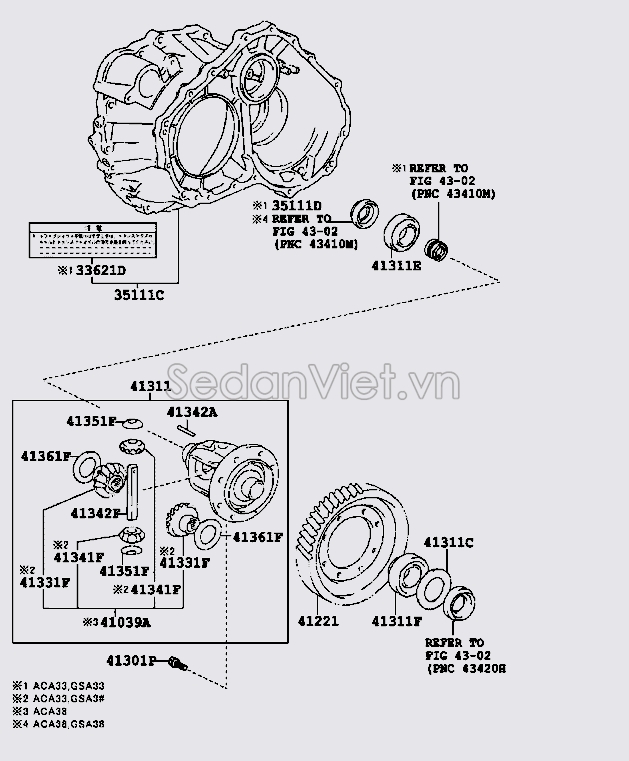 Vỏ hộp số tự động phần trong 3510542020