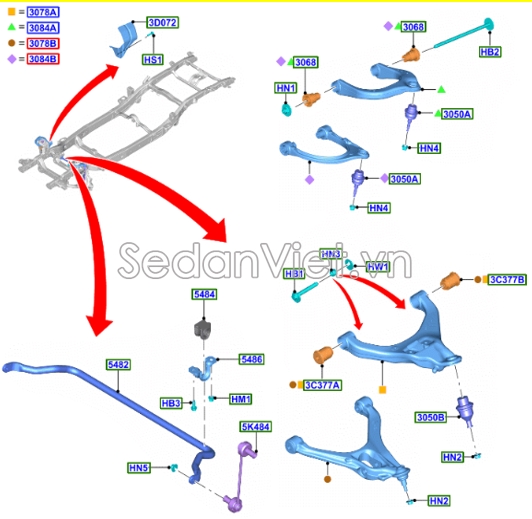 Càng A trước MB3Z3079H