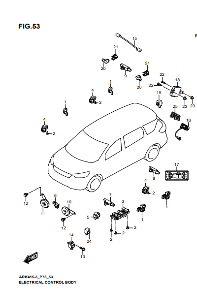 Công tắc đèn mở cửa Suzuki XL7 2020