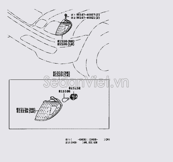 Vỏ đèn xi nhan 8151160490