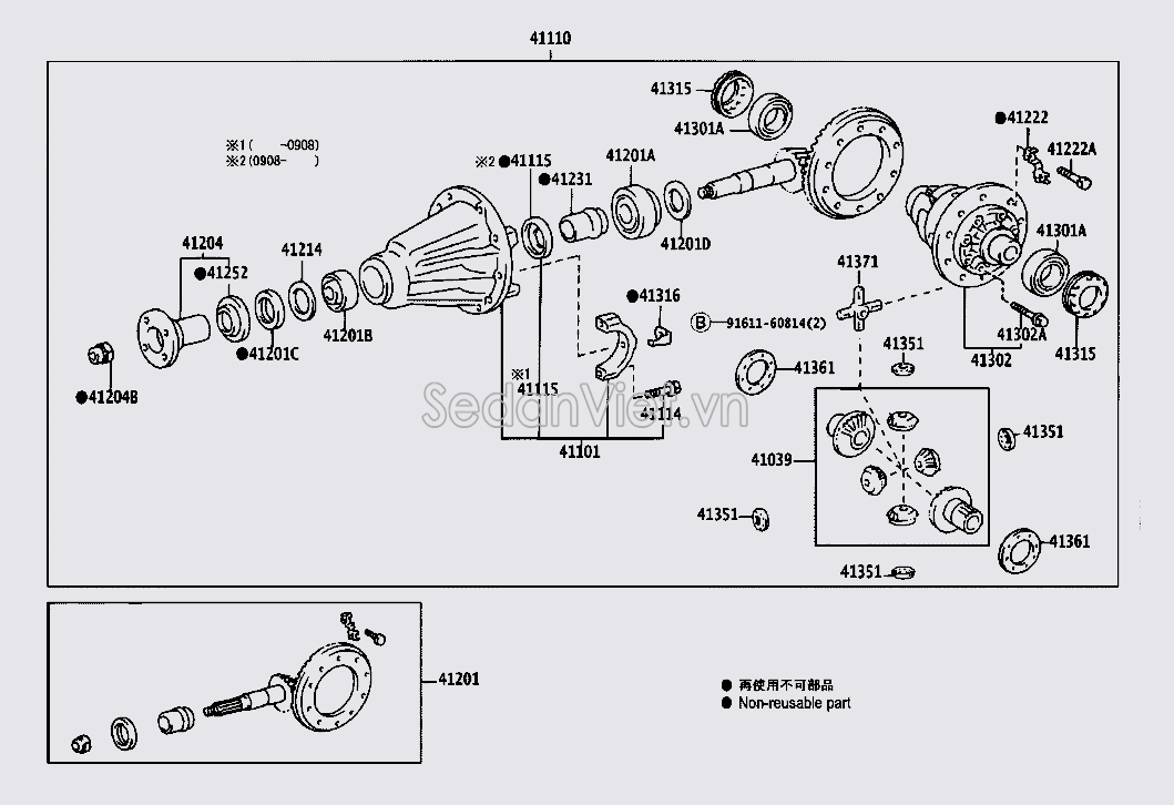 Cầu sau Toyota Land Cruiser Prado 2013-2015