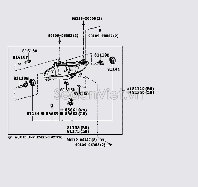 Đèn pha có điều khiển điện 8117002D40