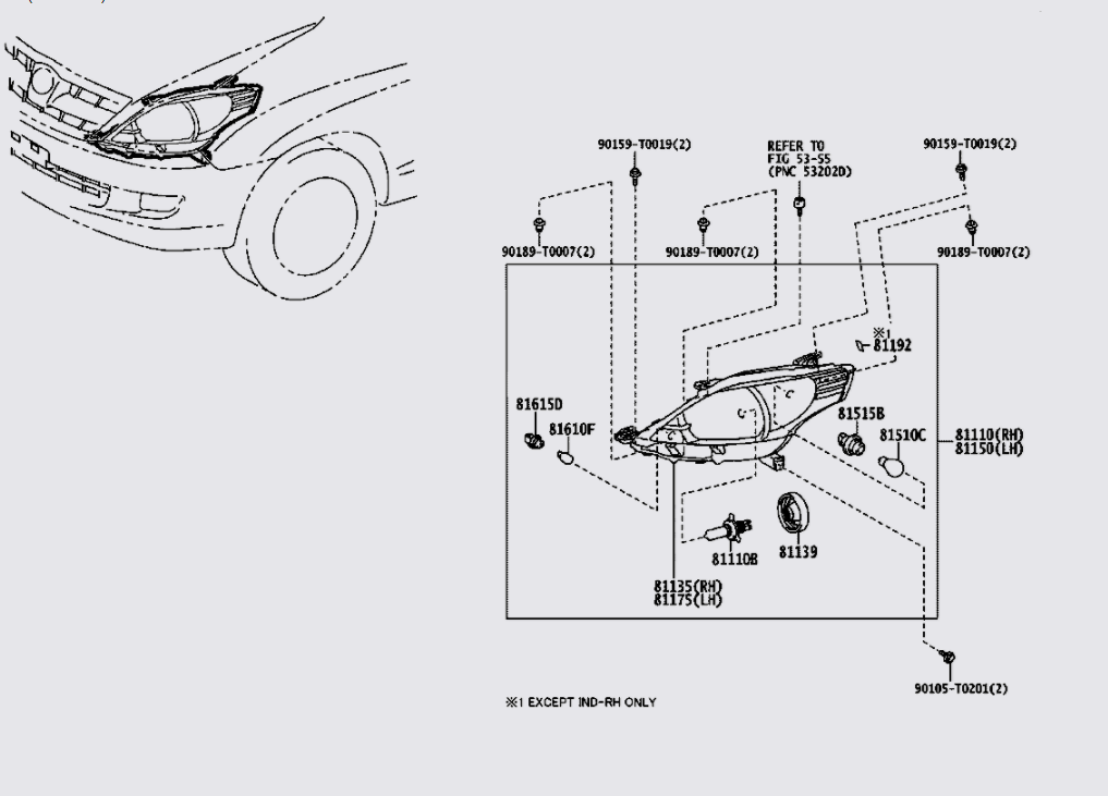 Nắp chụp đèn pha 811390K520