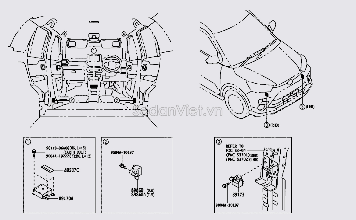 Hộp điều khiển túi khí 89170BZ680