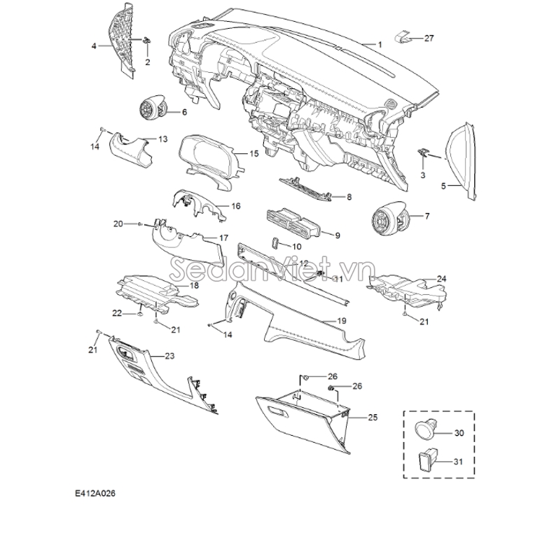 Xương  táp lô cổ vô lăng 10860247