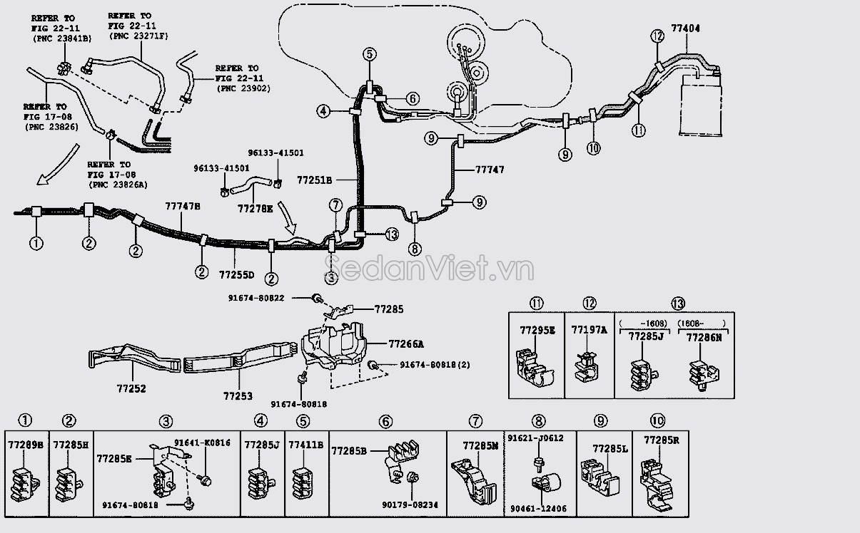 Nẹp cài ống dẫn xăng số 1 7728560891