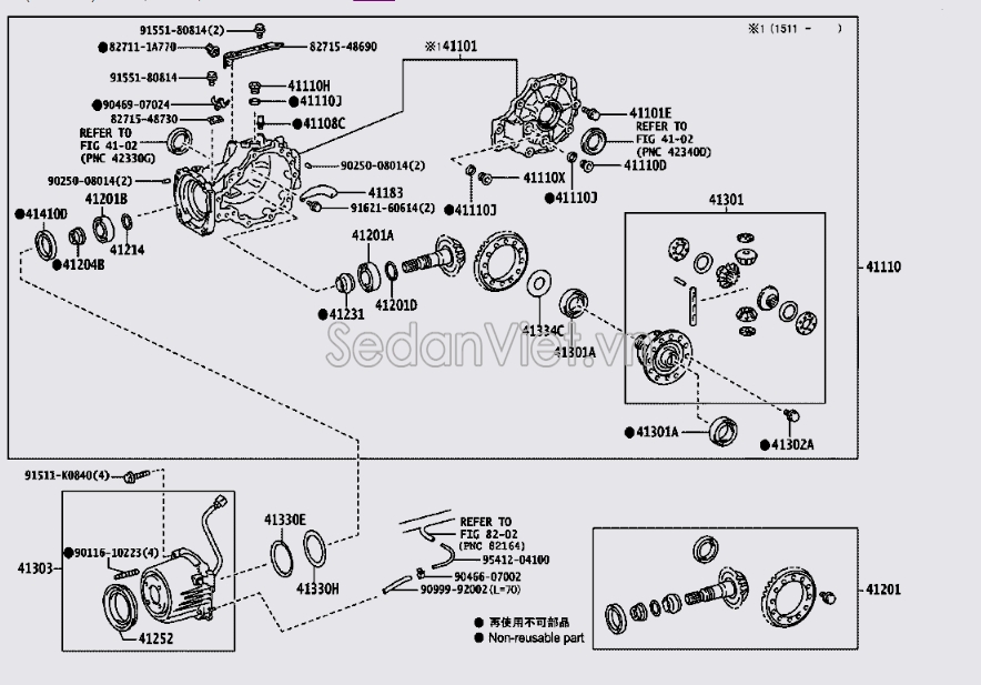 Bộ vi sai cầu sau 4111048104