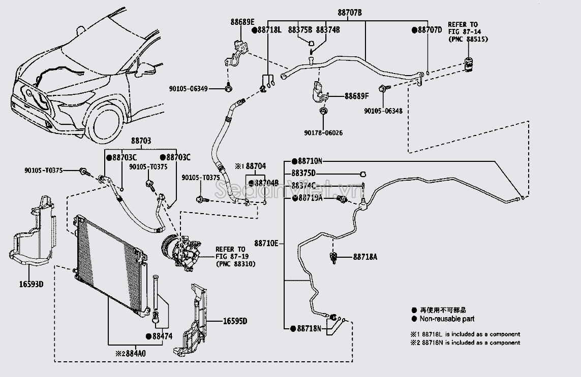 Nhựa hướng gió giàn nóng két nước 165930T270