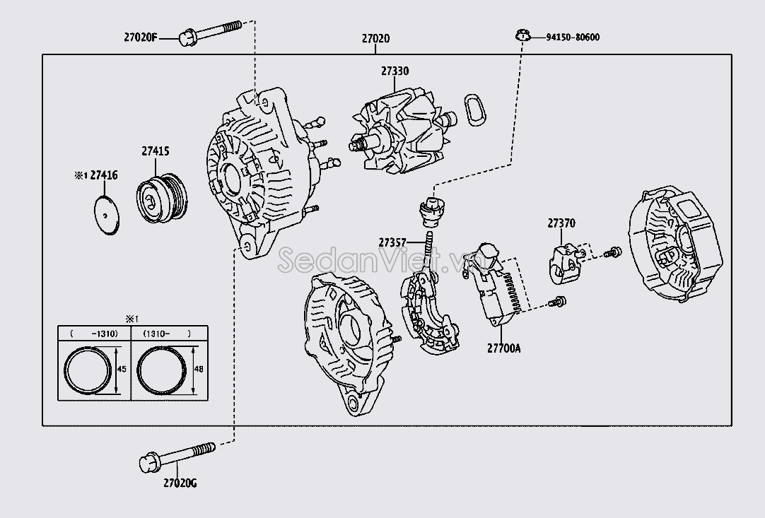 Roto máy phát điện 2733030070