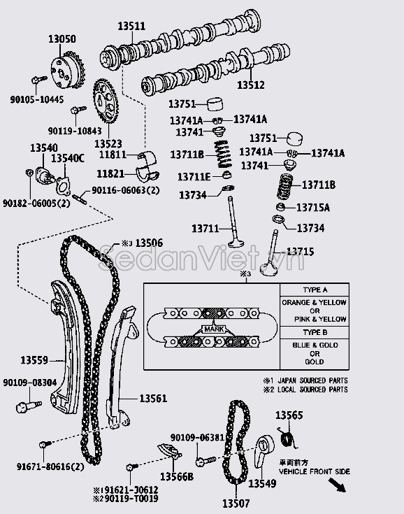 Trục cam số 2 1350228030