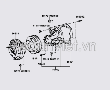 Bơm nước động cơ 1610069415